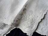 1930s Vintage MADEIRA Hand Embroidered Hankie Handkerchief White Work Seed Embroidery Floral  Wedding Bridal Bridesmaids Special Hanky
