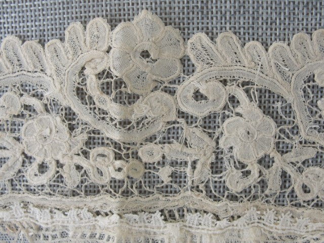 Antique Brussels and Tulle NETTED LACE Inset For ARMISTICE Blouse Like Downton Abbey Style Bridal Vintage Clothing