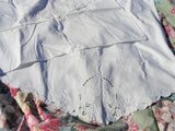 LOVELY Vintage Large Pillow Shams Pillowcases Flowers Butterflies Embroidery WhiteWork Pair of Pillow Cases Fine Linens