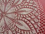 FINEST Vintage Hand Knitted LACE Doily Intricate Workmanship Fit To Be Framed Beautiful Addition To Lace Doilies Collection