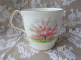 LOVELY English Bone China Mugs, Blossom Time by Royal Albert China, Beautiful Lush Pink Blossoms, Coffee or Large Tea Mug, Collectible Vintage China