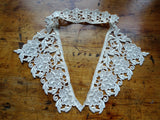 RESERVED GORGEOUS Antique Lace Collar, Lovely Openwork, Silk Raised Embroidery Design,Collectible Vintage Collars
