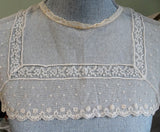 Lovely French Lace Collar, Very Pretty Lace and Design, Heirloom Sewing, Collectible Vintage Collars
