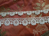 LOVELY Antique Fine Lace Trims ,Delicate Pattern, Ideal For Dolls,Bridal Dress,Fine Heirloom Sewing, Collectible Vintage Lace