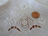 AMAZING Victorian Antique Drawn Thread Lace Hankie BRIDAL WEDDING Handkerchief Hanky,Raised Embroidery, Openwork, Beautiful Workmanship Bridal Wedding Something Old