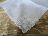 EXCEPTIONAL WEDDING Hanky Exquisite Embroidery, Linen White Work Handkerchief, Bridal Hankie Stunning Embroidery,for Collector or Bridal Heirloom