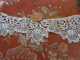 RESERVED BEAUTIFUL Antique Fine Lace Trim or Small Narrow Collar, Delicate Pattern, Ideal For Dolls,Bridal Dress,Fine Heirloom Sewing, Collectible Vintage Lace
