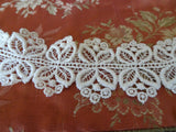 LOVELY Antique French Fine Lace Trim, Delicate Pattern, Ideal For Dolls,Bridal Dress,Fine Heirloom Sewing, Collectible Vintage Lace
