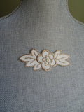 RESERVED Lovely Vintage FRENCH APPLIQUE Rich Gold Metallic Embroidery Flower For Fine Sewing,Crafts, Projects, Flapper Hats ,Clothing Gatsby Era