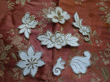 LOVELY Vintage FRENCH Applique Rich Gold Metallic Embroidery Flower For Fine Sewing,Crafts, Projects, Flapper Hats ,Clothing Gatsby Era