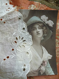 BEAUTIFUL Antique French Salesmans Sample Trim Embroidered Batiste ,Flapper Era Downton Abbey Gatsby,Collectible Lace