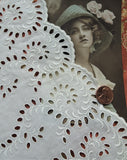 BEAUTIFUL  Antique Swiss Embroidered Lace, Doll Size, Salesmans Sample, Bridal, Flapper Era,Downton Abbey, Gatsby ,Collectible Trims