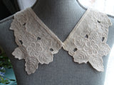 RESERVED Antique Collar, French Cotton Embroidered Collar, Lovely Openwork Design, Beautiful Lace,Collectible Vintage Collars