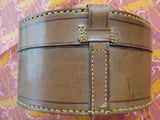 FABULOUS Antique Victorian English Gentleman LEATHER Travel Collar Box Ralph Lauren Style Mens Travel Accessory Case Cuff Link Jewel Box