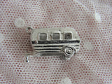 VINTAGE Sterling Silver Charm For Charm Bracelet CAMPER GLAMPER Mechanical Vintage Silver Camping Trailer Charm Collectible Old Silver Charms Perfect Gift