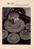 1940s CHARMING Vintage Crochet Booklet Coats Clark No. 217 Old New Favorites Doilies Crochet Patterns Doilies,Place Mats etc