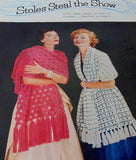 1950s LOVELY Festive Stoles and Blouses Crochet Patterns Coats & Clark's Book No. 296