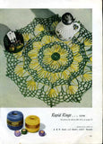 1950s Crochet Craft Book Mid Century Decor J and P Coats Clarks # 283 New Ideas in Doilies