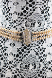 Vintage 1950s Amazing multi-strand lustrous pearl bead necklace bridal wedding evening high quality costume jewelry