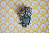 Vintage 1960s Figural OWL Bird Pendant Mechanical Movable Necklace So Cute Novelty