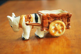 Adorable 1950s Vintage Donkey Cart Planter Figural Pottery Retro Ceramics made in Japan