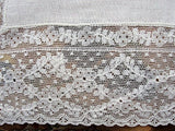 Beautiful Vintage BRIDAL WEDDING Handkerchief Irish Linen WIDE French Lace Hankie Special Bridal Hanky High Quality