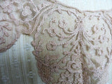 Breathtaking Antique FRENCH Netted Tambour LACE Circular Collar Applique Roses Flowers Bridal Wedding Flapper Era Downton Abbey Gatsby