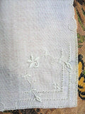 VINTAGE Wedding Handkerchief  Drawn Thread and Raised WhiteWork Embroidery Beautiful Bridal Hankie Stunning Madeira Linen Hanky