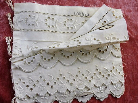 RARE Salesmans Sample Booklet French Trim Laces Charming Historical Sampler Victorian Whitework Edwardian Whites Textile Lace Collector