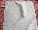 CHARMING Vintage WEDDING HANDKERCHIEF Art Deco Drawn Thread Gorgeous Bridal Hankie Stunning Raised Embroidery Work Finest Linen Hanky