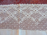 ANTIQUE French BRIDAL WEDDING Handkerchief Fine Linen Wide Gorgeous Lace Hankie Special Bridal Hanky Collectible Hankies