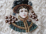 Beautiful 1900s Antique BUTTONS Set of 15 Tiny Two Tone CELLULOID Buttons Doll Size Perfect French Bebe Tiny Buttons Collectible Buttons