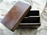 ANTIQUE Dove Tail Box Playing Cards Storage Card Box Original Patina Box Perfect Card Players or Gentlemans Gift Collectible Small Box