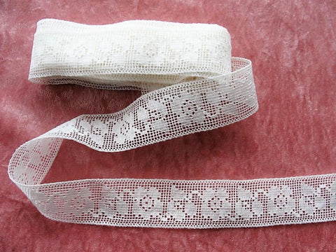 Antique BEAUTIFUL French Lace Cotton Trim Delicate Intricate Pattern Ideal For Dolls,Christening Gowns, Bridal Heirloom Sewing