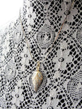 Sparkling Retro Leaf Pendant Necklace Costume Jewelry