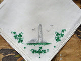 Vintage Embroidered ST PATRICKS DAY Handkerchief Irish Hanky St Paddys Day Hankie Shamrocks Blarney Stone Handkerchief Collectible Hankies