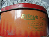 Vintage 1930s RILEYs Tin Box, Toffee Tin, British Candy Tin, Art Deco English Tin Box Lovely ROSES Cottage Chic, Farmhouse Decor