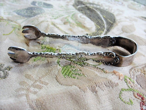 BEAUTIFUL Silver Plate Sugar Tongs Sugar Nips LOUIS Pattern Haddon Plate Eatons Store,Cube Sugar Tongs, Tea Time Sugar Servers, Fine Silver