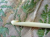 LOVELY Antique Elegant Carved Bone Double Crochet Hook, Each End has a Carved Hook ,Antique Needle Work Tool Collectible Crochet Tool