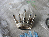 VINTAGE Crown or Coronet Brooch Lovely Small Gilt Pin Beautiful Details Collectible Vintage Jewelry