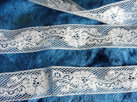 GORGEOUS Antique French Lace, Cotton Trim, Dainty Lace, 50 inches,For Dolls,Christening Gowns, Baby Bonnets, Bridal Heirloom Sewing