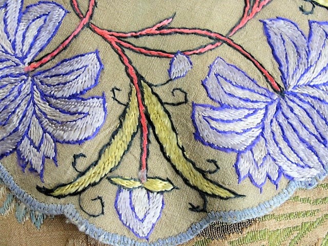 GORGEOUS Art Nouveau Hand Embroidered Doily Centerpiece EXCEPTIONAL HandWork,French Chateau,Fit To Be Framed,Collectible Antique Textiles