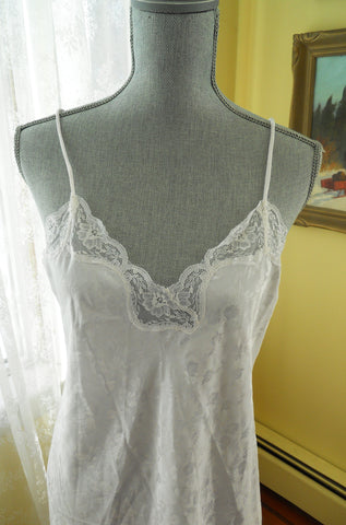 Retro White Nightgown or Slip Vintage Lingerie