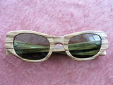 RARE Wood Grain Vintage Sunglasses, Tone-Ray Sun Glasses, Ray Ban Sunglasses, Vintage Cat Eye Sunglasses, Collectible Eye Wear Glasses