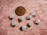 ANTIQUE Victorian OPALINE Faceted Glass Buttons,Gentlemens Waist Coat Buttons, Firey Opaline Faceted Honeycomb Ball Buttons, Collectible