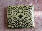 VINTAGE 1950s Ladies Italian Leather Compact, Florentine Tooled Leather Purse Compact,Never Used Vintage Powder Compact,Collectible Compacts