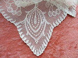 CHARMING Vintage Lace Hankie BRIDAL WEDDING Handkerchief Special Hanky Lovely Tambour Netted Lace Edge Collectible Lace Hankies