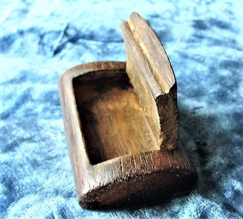 LOVELY Antique Rosewood Snuff Box,Beautifully Carved Late Georgian Early Victorian Box,Hinged Snuff Box,TreenWare,Wooden Ware Box,French Box