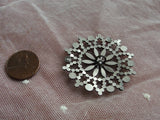 Antique French CUT STEEL Huge Victorian Fancy Button,Detailed FILIGREE Design,Collectible Buttons,Button for Jewelry,Edwardian Buttons