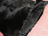 BEAUTIFUL Antique Victorian-Edwardian Black Fur Muff, Zippered Pocket, Attached Interior Change Purse, Large Vintage Fur Handbag Purse